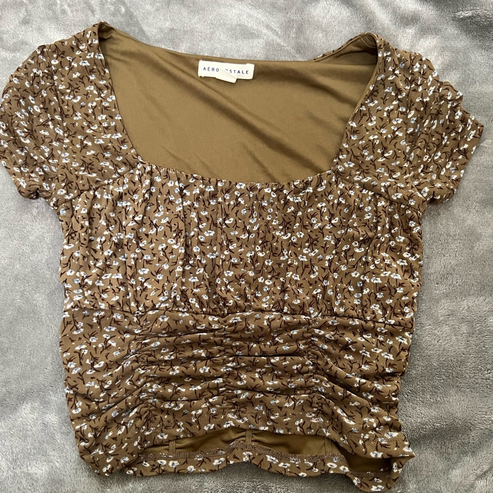 Aeropostal Brown cropped top